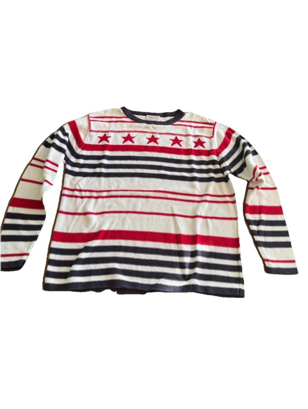 Crystal Kobe Vintage Sweater Americana 4th Of July 100% Cotton Women’s Large